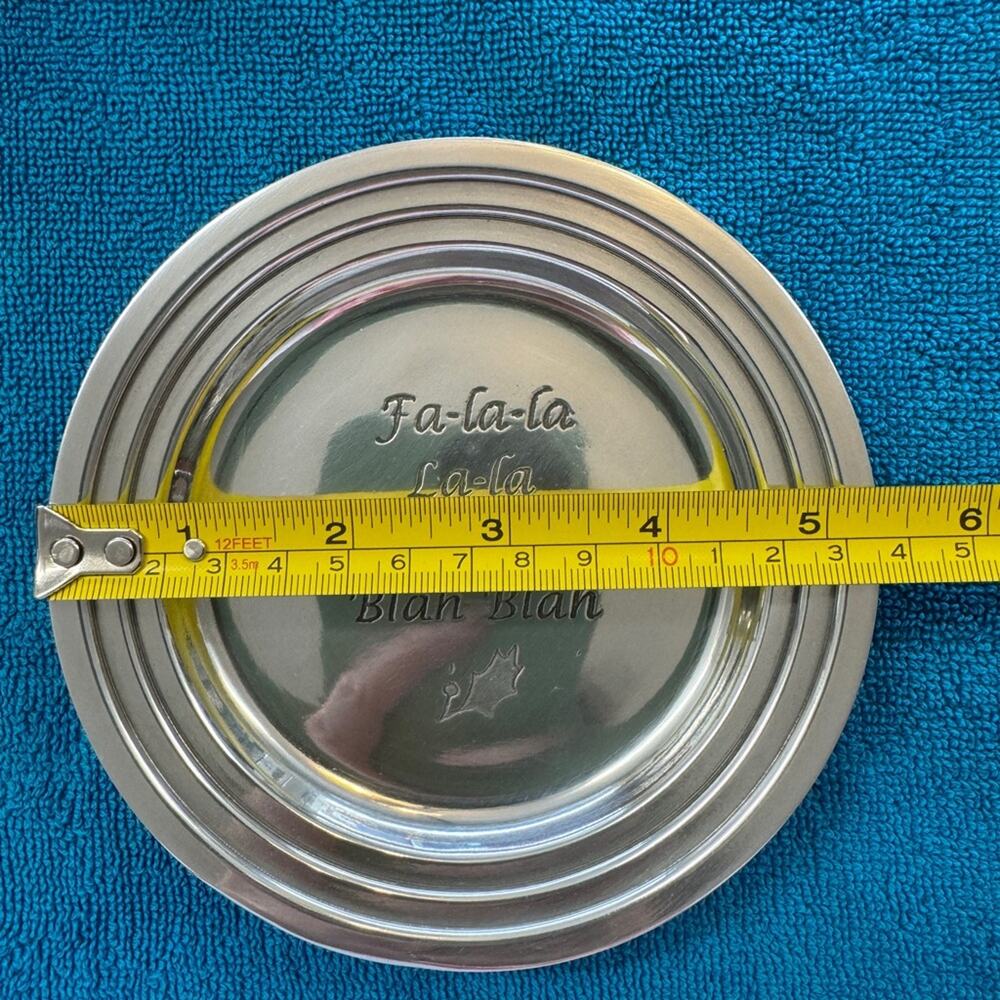 Lenox "Fa La La La La Blah Blah Blah" Silver Tray - Picture 6 of 7